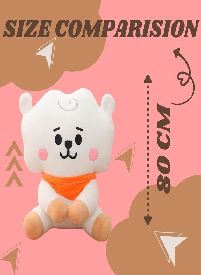 TechMax Solution ألعاب قطيفة ناعمة لطيفة من TechMax Solution باللون الأبيض، وسادة ناعمة على شكل قلب - Image 2